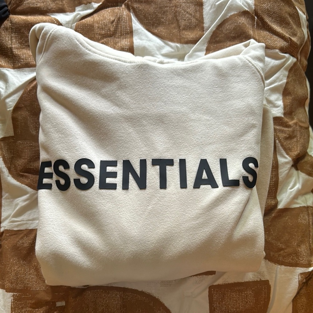 Fear of God Essentials Cream Hoodie